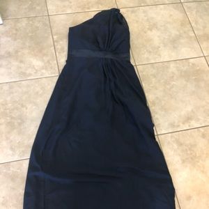 Full length navy dress